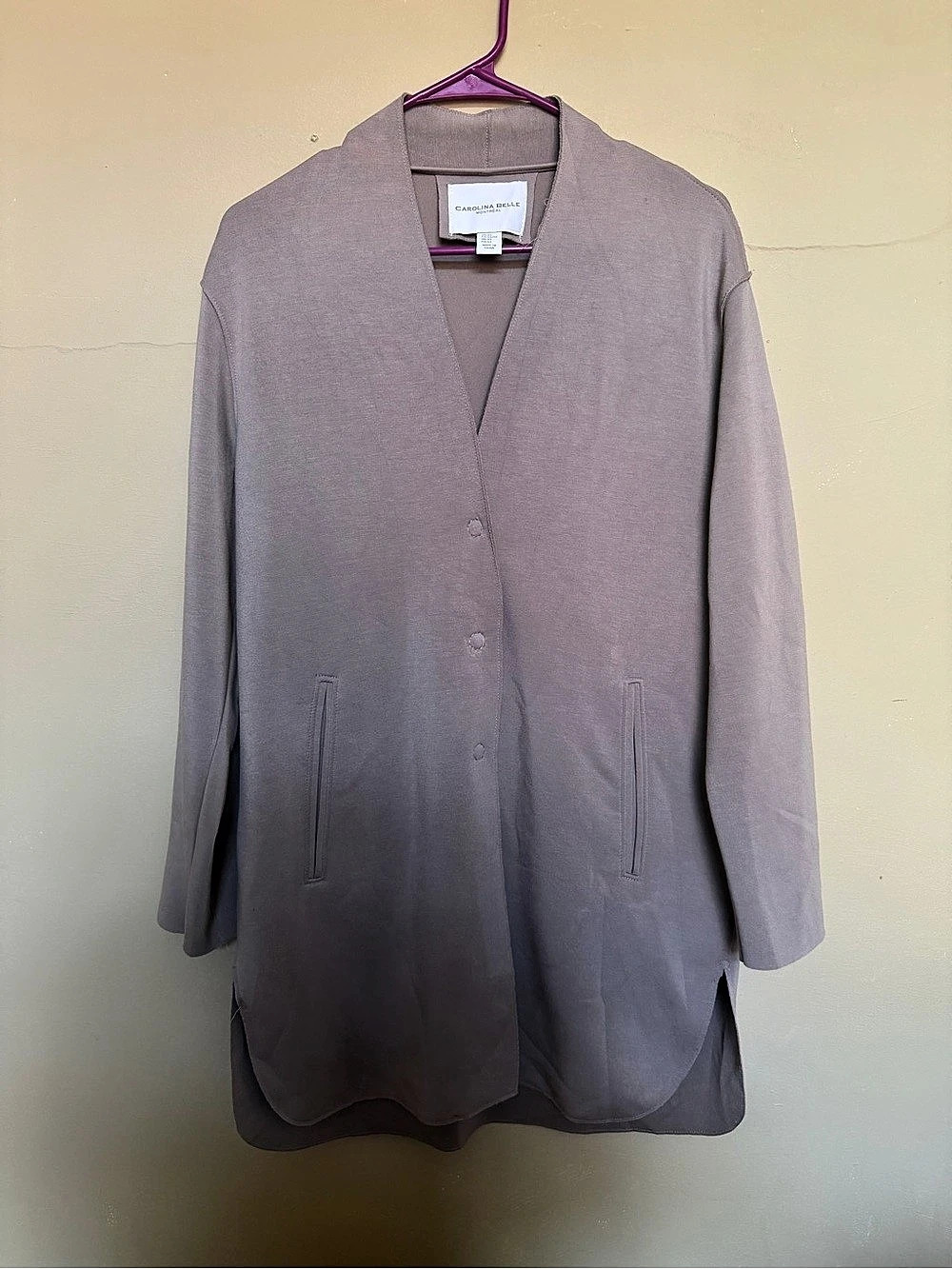 Carolina Belle Montréal Taupe Longline Jacket